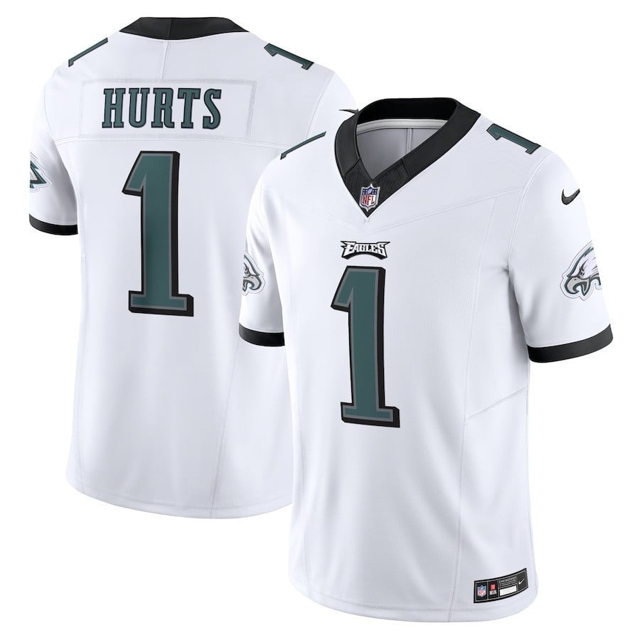 Jalen Hurts 1 Philadelphia Eagles Vapor F.U.S.E. Limited Jersey - White JS6854 Saliibo