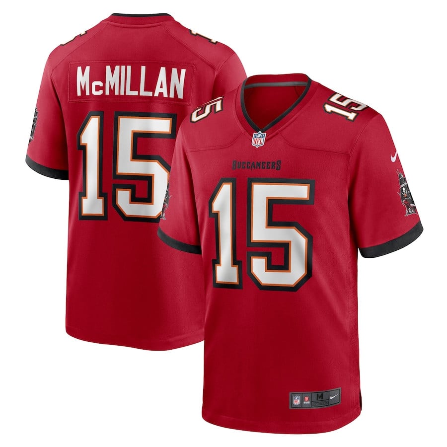 Jalen McMillan 15 Tampa Bay Buccaneers Game Men Jersey - Red JS5756 Saliibo