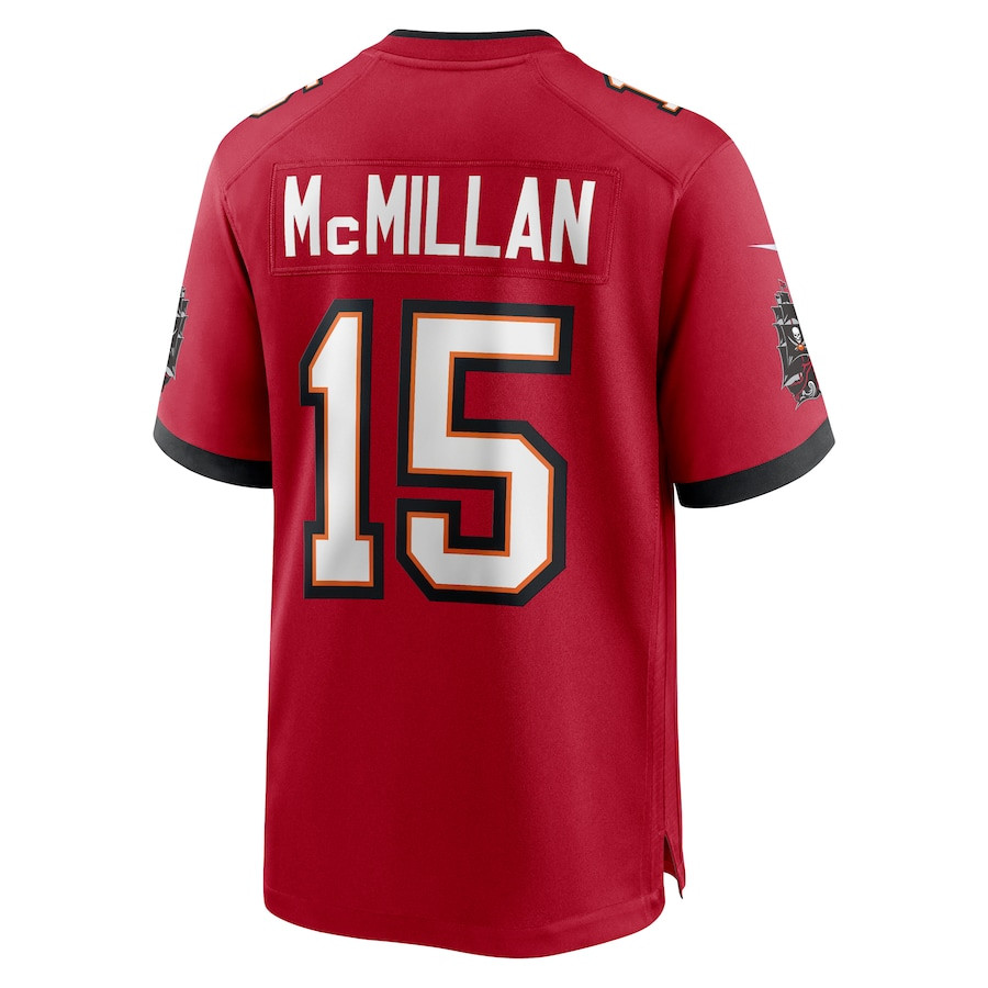 Jalen McMillan 15 Tampa Bay Buccaneers Game Men Jersey - Red JS5756 Saliibo - Image 3