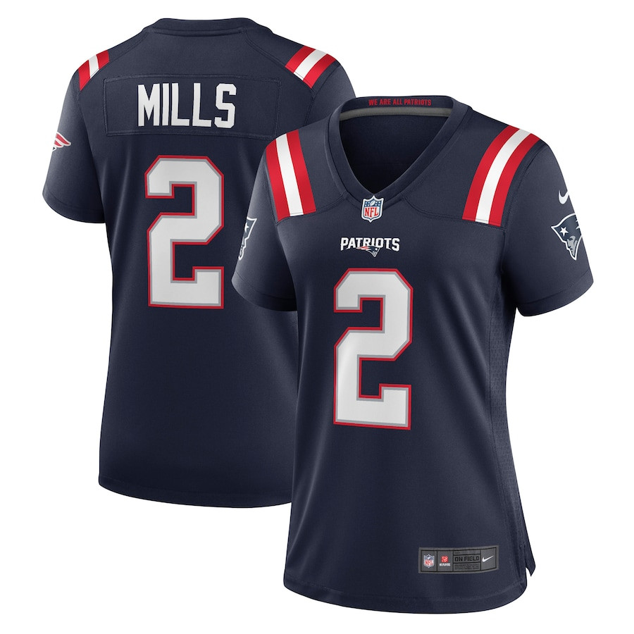 Jalen Mills 2 New England Patriots Women Game Jersey - Navy JS3554 Saliibo