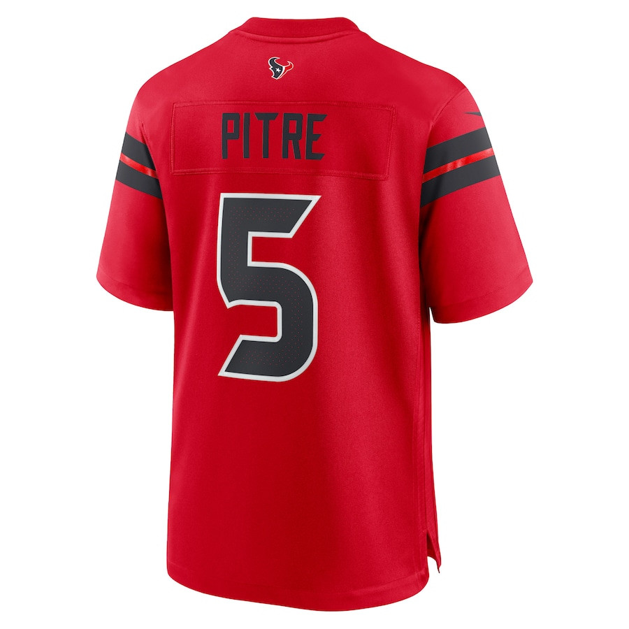 Jalen Pitre 5 Houston Texans Game Jersey - Men, Red JS1859 Saliibo - Image 3
