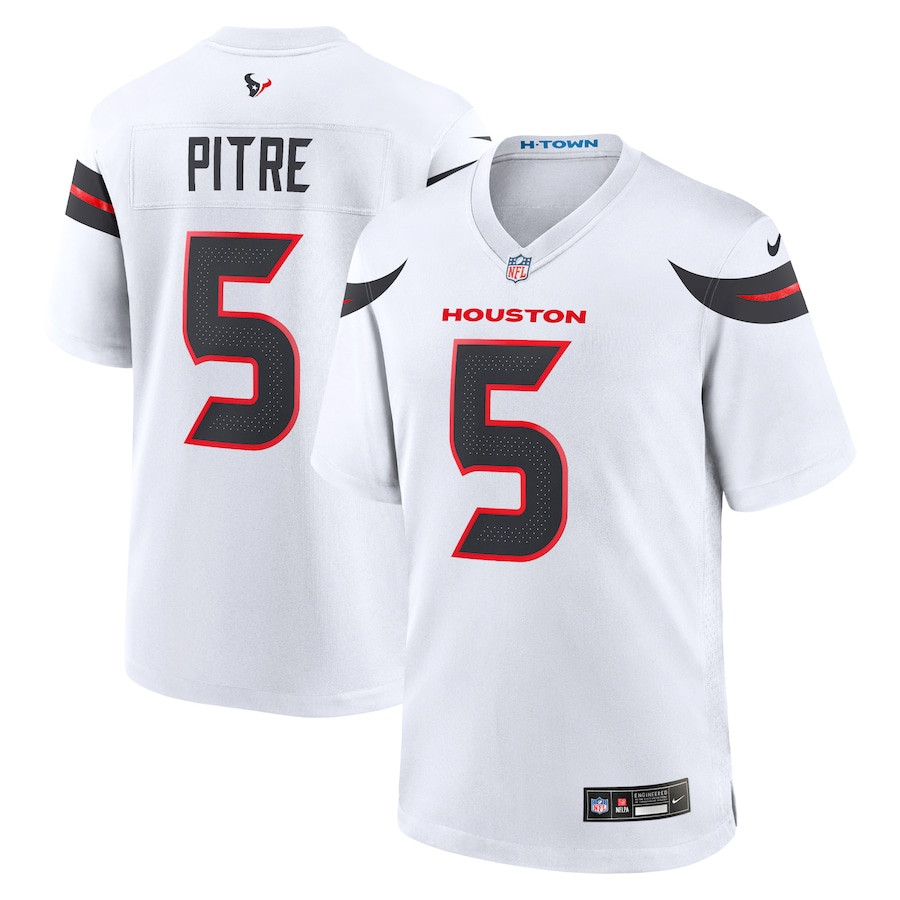 Jalen Pitre 5 Houston Texans Game Jersey - Men, White JS8463 Saliibo