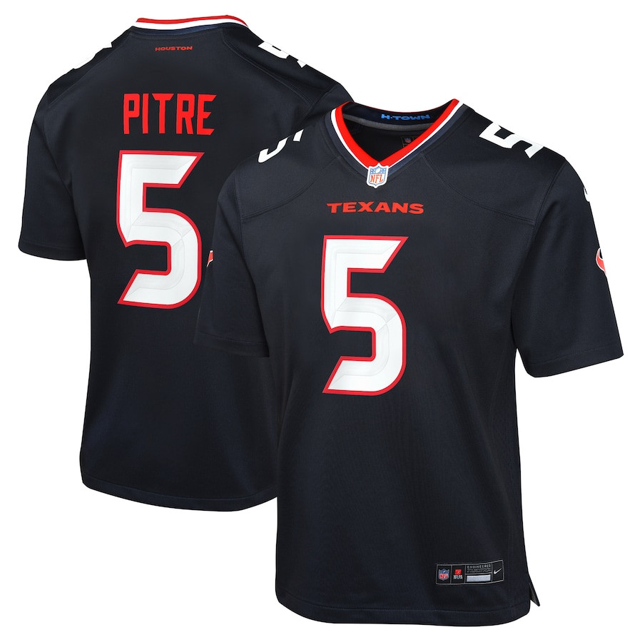 Jalen Pitre 5 Houston Texans Youth Game Jersey - Navy JS8921 Saliibo