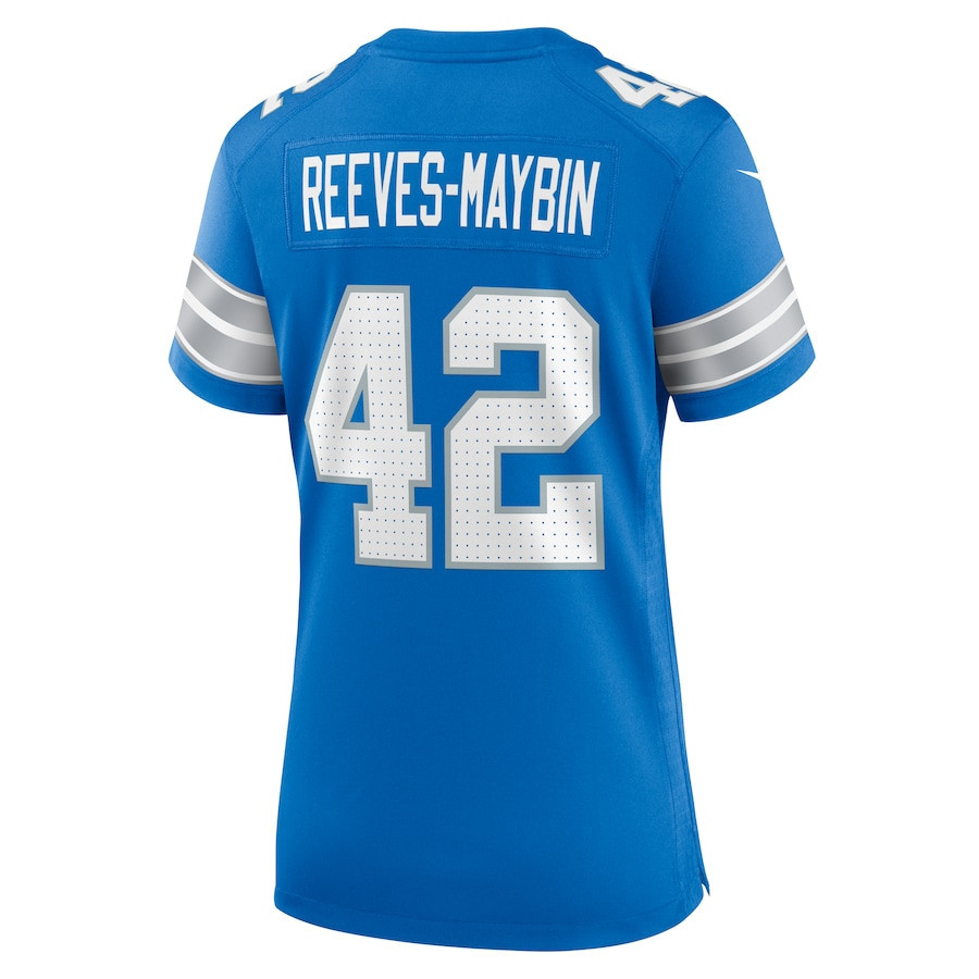 Jalen Reeves-Maybin #42 Detroit Lions Super Bowl LIX Women's Jersey - Blue JS6148 Saliibo - Image 3