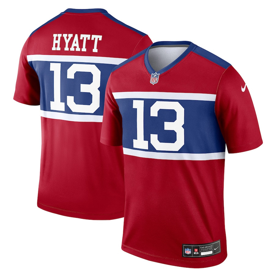 Jalin Hyatt 13 New York Giants Alternate Legend Player Men Jersey - Century Red JS3142 Saliibo