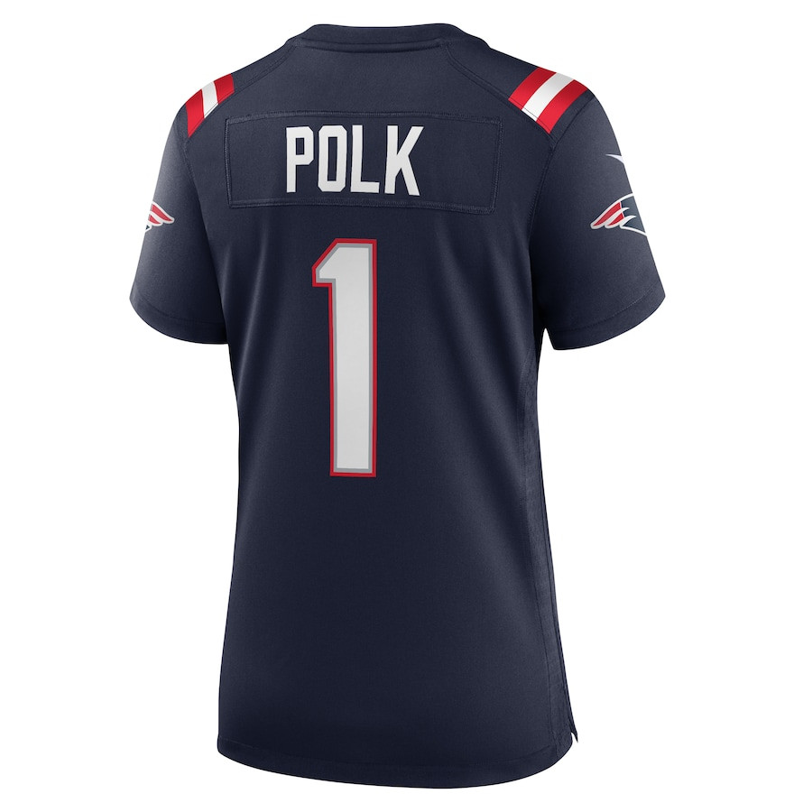 Ja'Lynn Polk 1 New England Patriots Women Team Game Jersey - Navy JS2373 Saliibo - Image 3