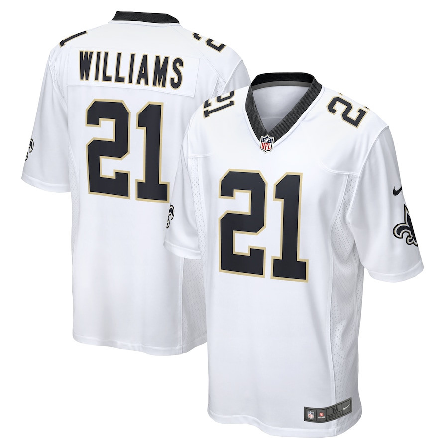Jamaal Williams 21 New Orleans Saints Game Jersey - Men, White JS5195 Saliibo