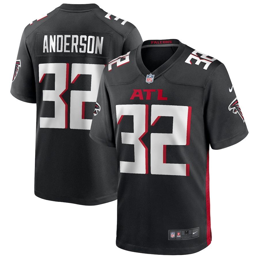 Jamal Anderson 32 Atlanta Falcons Men Game Retired Jersey - Black JS4653 Saliibo