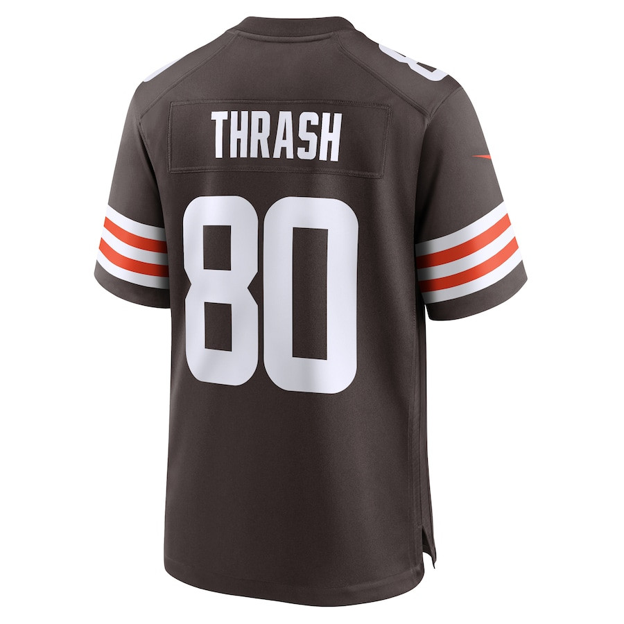 Jamari Thrash 80 Cleveland Browns Team Game Men Jersey - Brown JS6066 Saliibo - Image 3