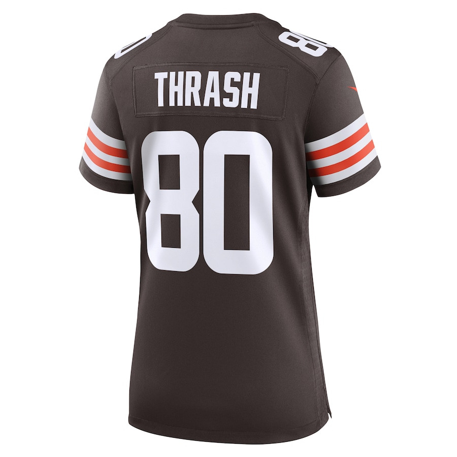 Jamari Thrash 80 Cleveland Browns Women's Game Jersey - Brown JS8958 Saliibo - Image 3