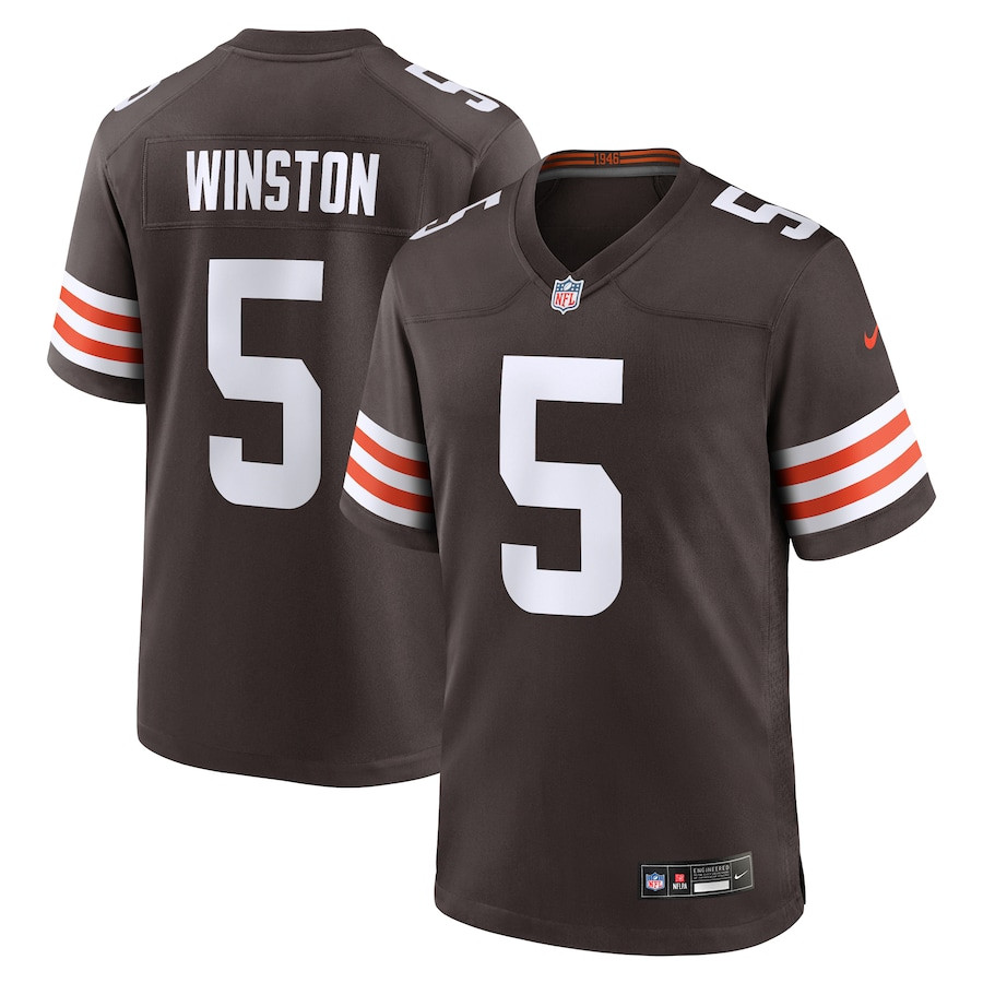 Jameis Winston 5 Cleveland Browns Team Game Men Jersey - Brown JS3037 Saliibo