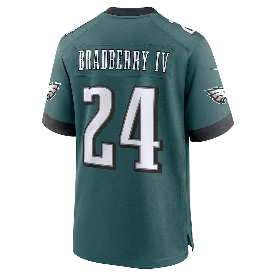 James Bradberry IV 24 Philadelphia Eagles Team Game Men Jersey - Midnight Green JS5865 Saliibo - Image 3