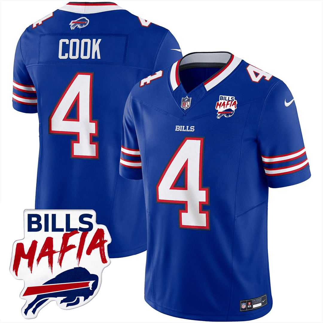 James Cook 4 Buffalo Bills Bills Mafia Patch Game Men Jersey - Royal JS8378 Saliibo