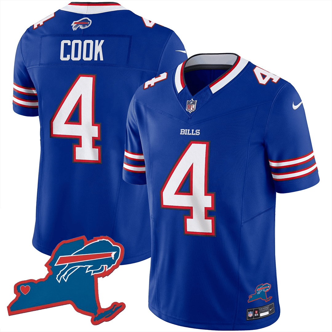 James Cook 4 Buffalo Bills New York Patch Game Men Jersey - Royal JS4484 Saliibo