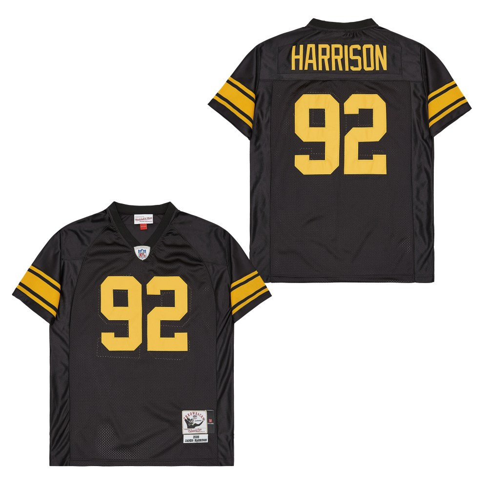 James Harrison 92 Pittsburgh Steelers Retro Throwback Men Jersey - Black JS1461 Saliibo