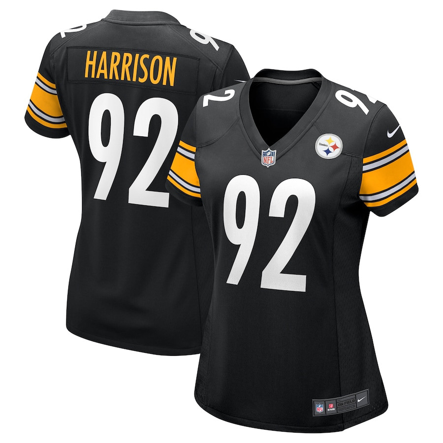 James Harrison 92 Pittsburgh Steelers Women Retired Game Jersey - Black JS9200 Saliibo