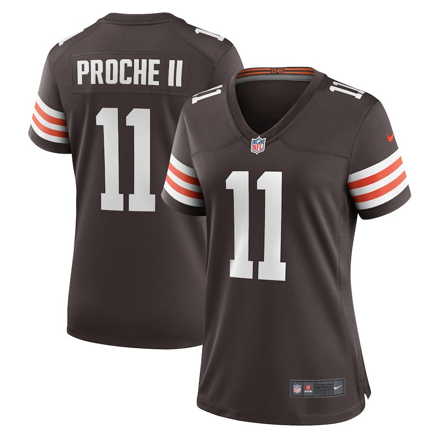James Proche II 11 Cleveland Browns Game Women Jersey - Brown JS8282 Saliibo