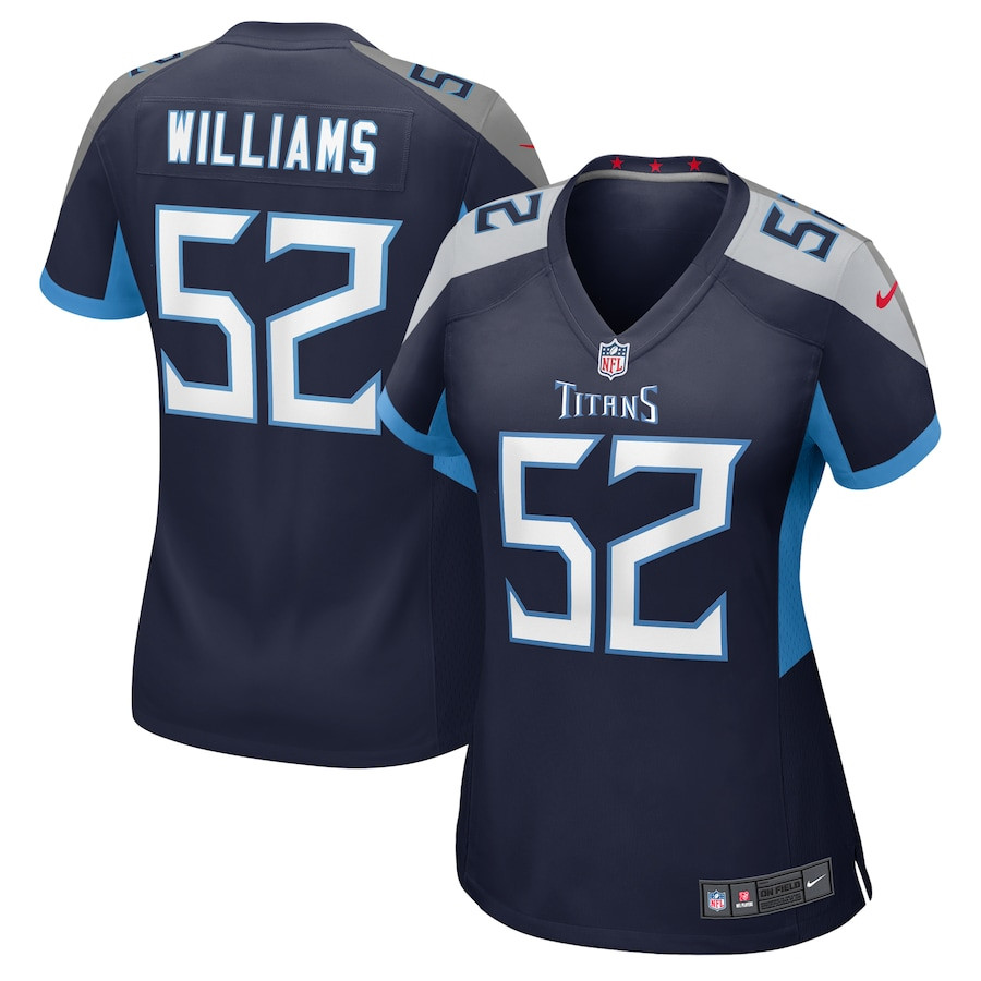 James Williams 52 Tennessee Titans Women's Game Jersey - Navy JS1868 Saliibo