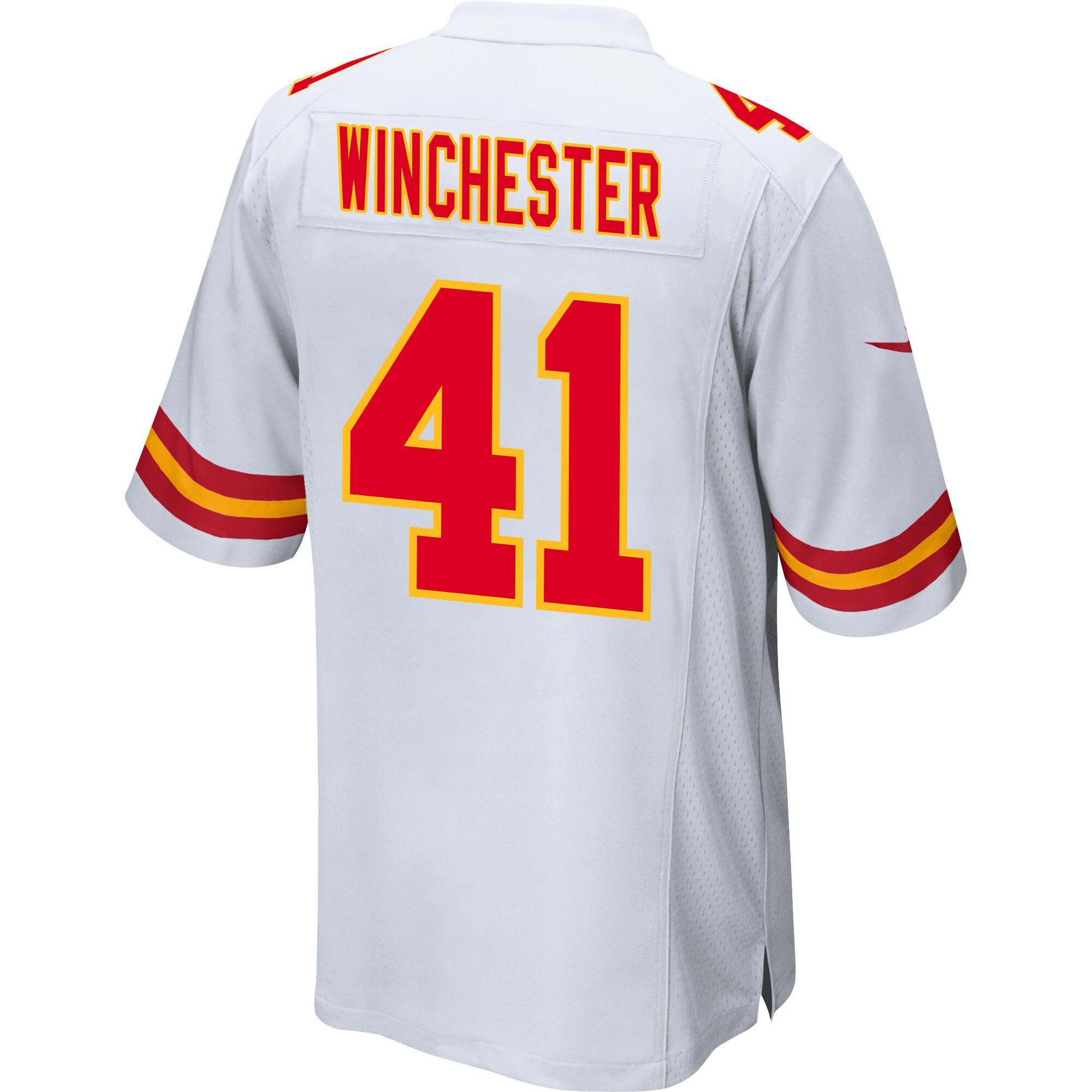James Winchester 41 Kansas City Chiefs Super Bowl LVIII Champions 4 Stars Patch Game Men Jersey - White JS8543 Saliibo - Image 3