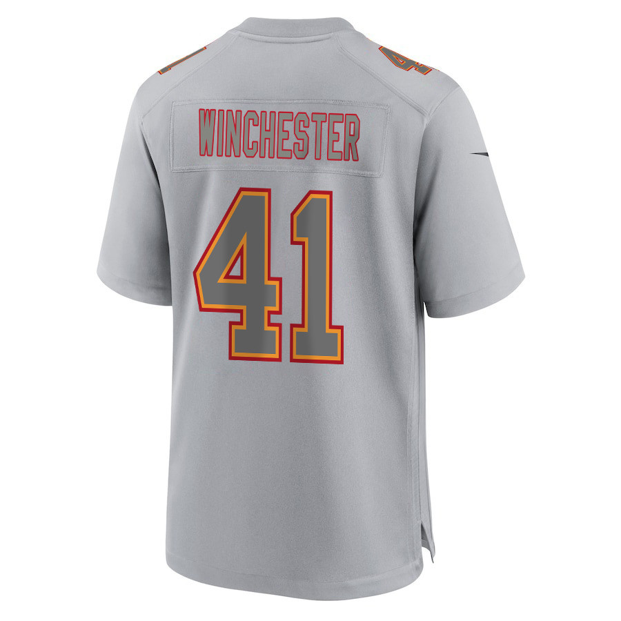 James Winchester 41 Kansas City Chiefs Super Bowl LVIII Champions 4X Atmosphere Fashion Game Men Jersey - Gray JS6562 Saliibo - Image 3