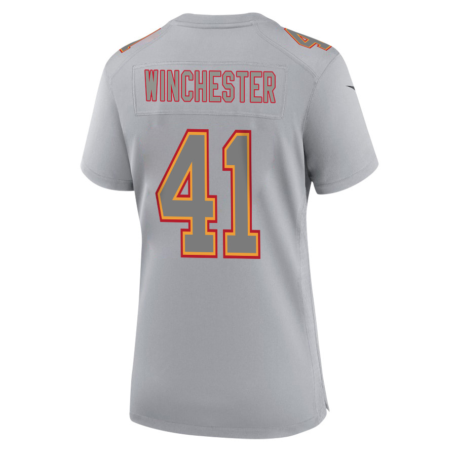 James Winchester 41 Kansas City Chiefs Super Bowl LVIII Champions 4X Atmosphere Fashion Game Women Jersey - Gray JS5359 Saliibo - Image 3
