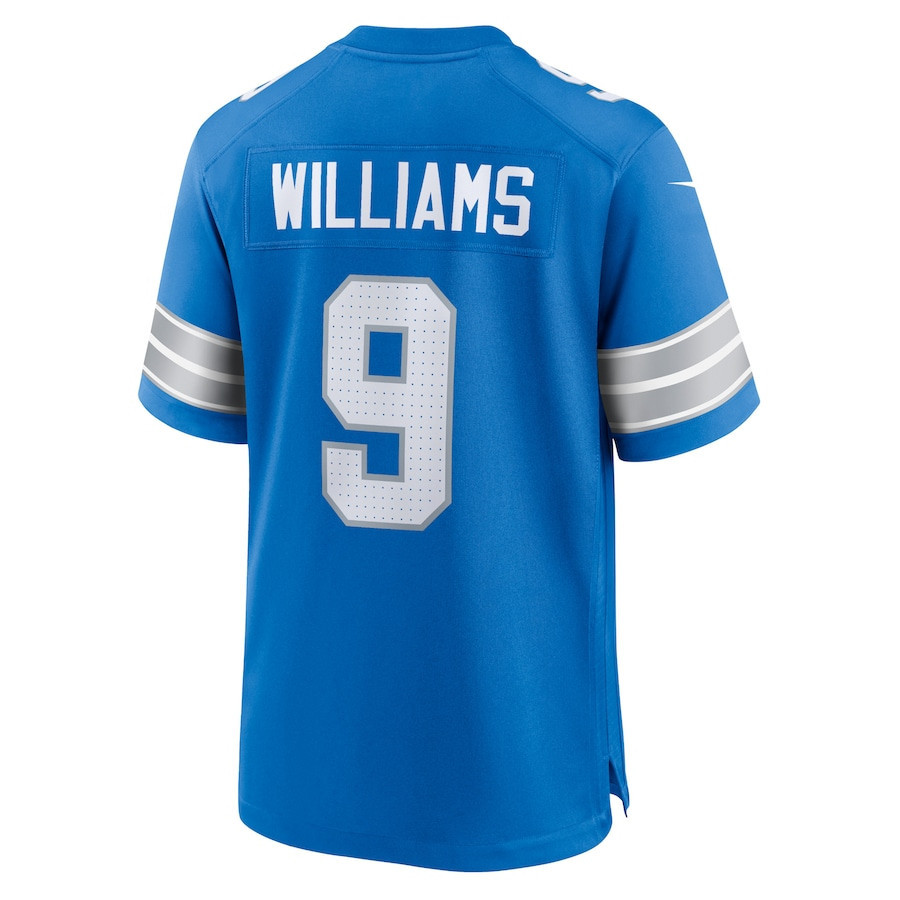 Jameson Williams #9 Detroit Lions Super Bowl LIX YOUTH Jersey - Blue JS9614 Saliibo - Image 3