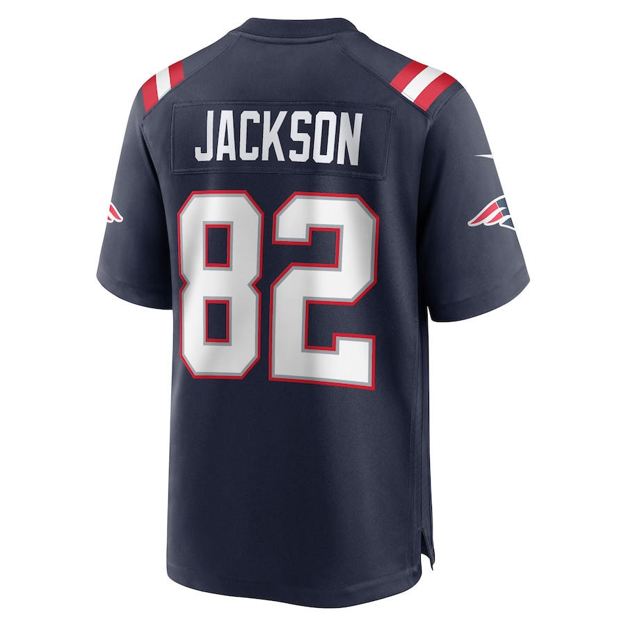 JaQuae Jackson 82 New England Patriots Game Men Jersey - Navy JS4251 Saliibo - Image 3