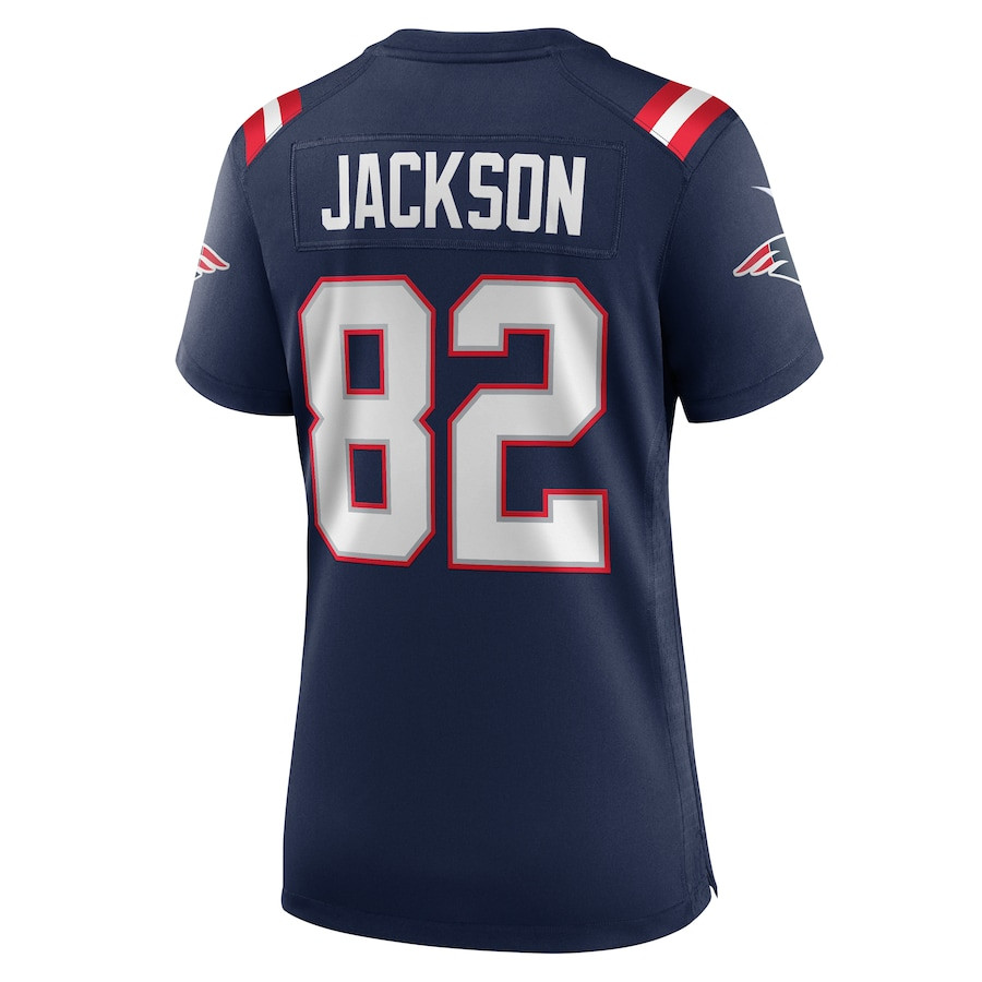 JaQuae Jackson 82 New England Patriots Women's Game Jersey - Navy JS2810 Saliibo - Image 3