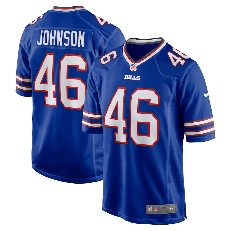 Jaquan Johnson 46 Buffalo Bills Game Jersey - Royal JS8531 Saliibo