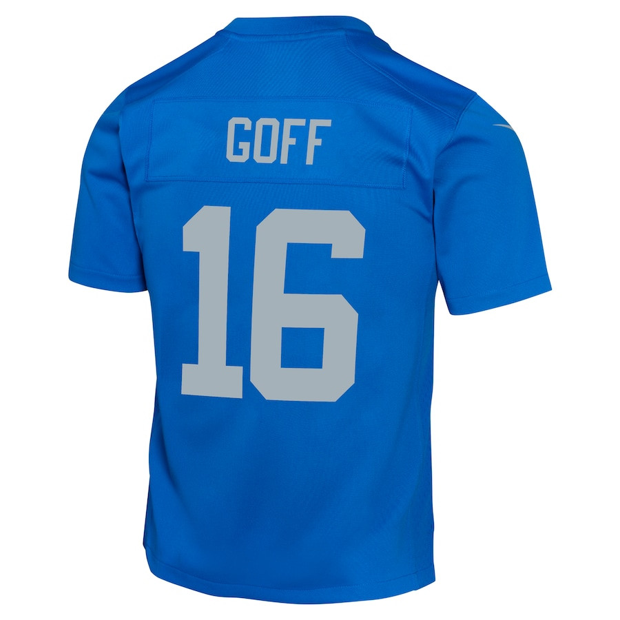 Jared Goff 16 Detroit Lions Alternate Game YOUTH Jersey - Blue JS5306 Saliibo - Image 3