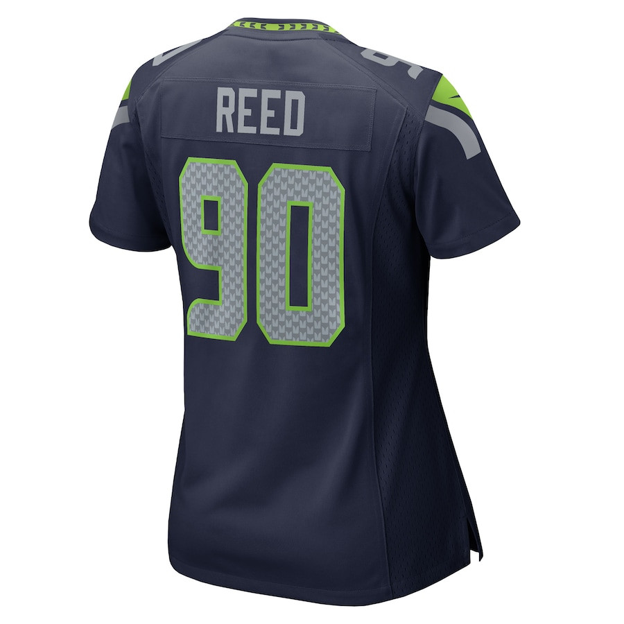 Jarran Reed 90 Seattle Seahawks Women's Team Game Jersey - College Navy JS4380 Saliibo - Image 3