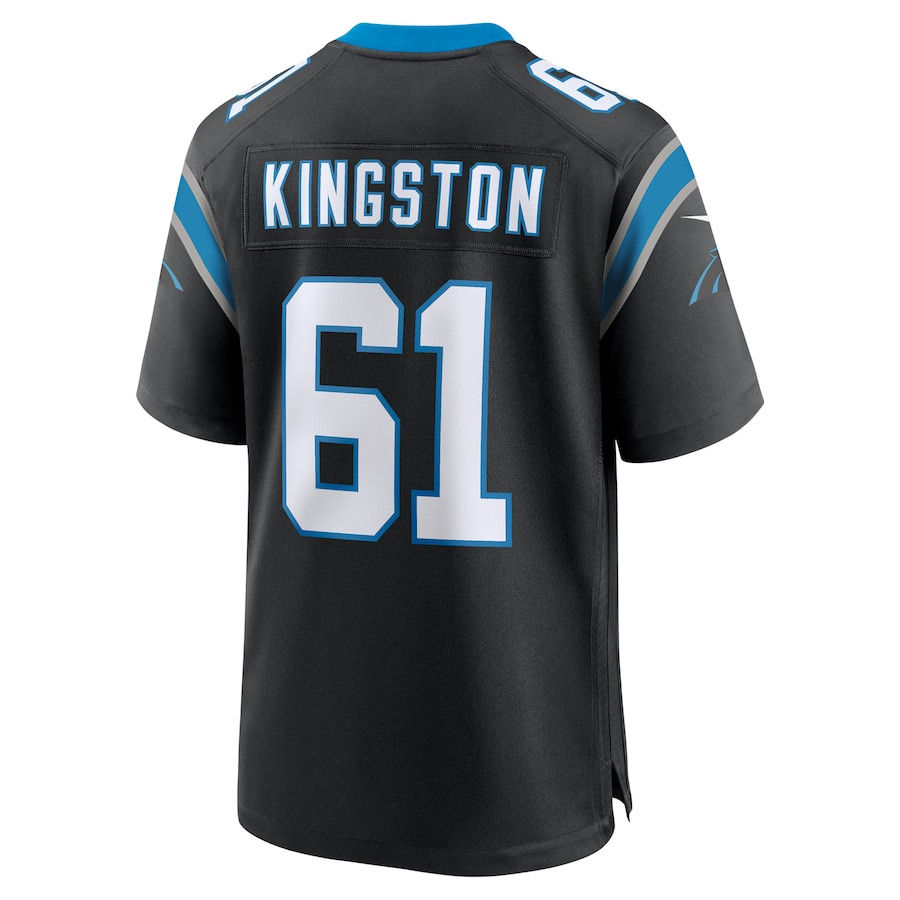 Jarrett Kingston 61 Carolina Panthers Game Men Jersey - Black JS6415 Saliibo - Image 3