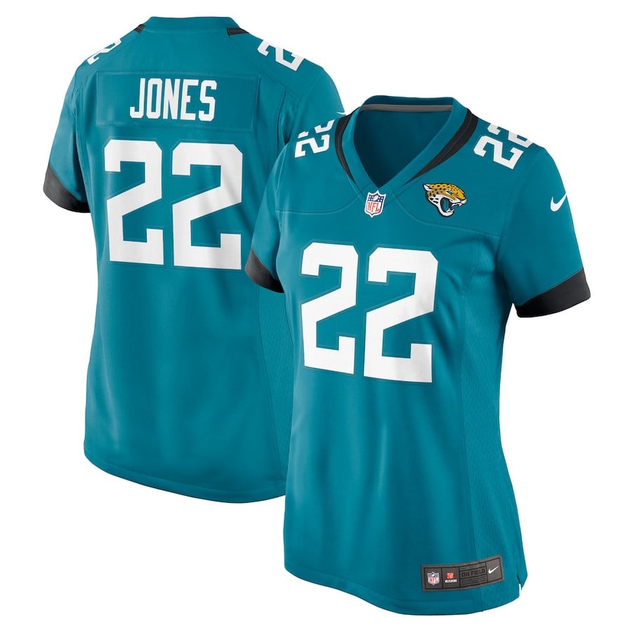 Jarrian Jones 22 Jacksonville Jaguars Women's Game Jersey - Teal JS6390 Saliibo