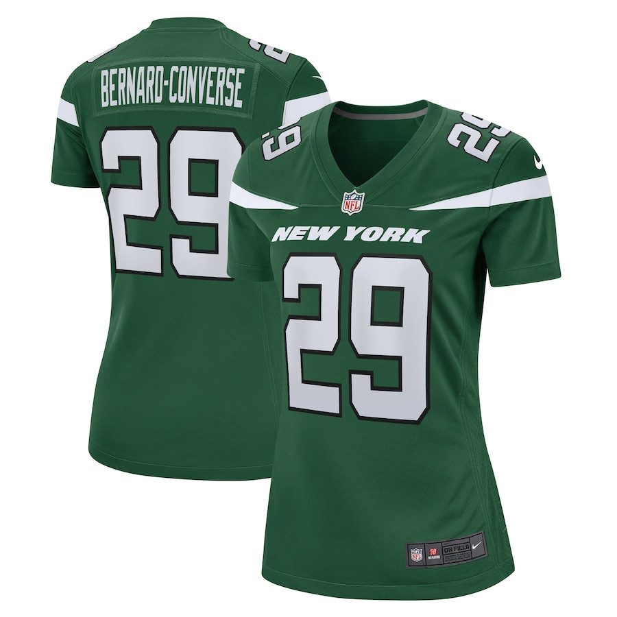 Jarrick Bernard 29 New York Jets Women's Game Jersey - Gotham Green JS1970 Saliibo