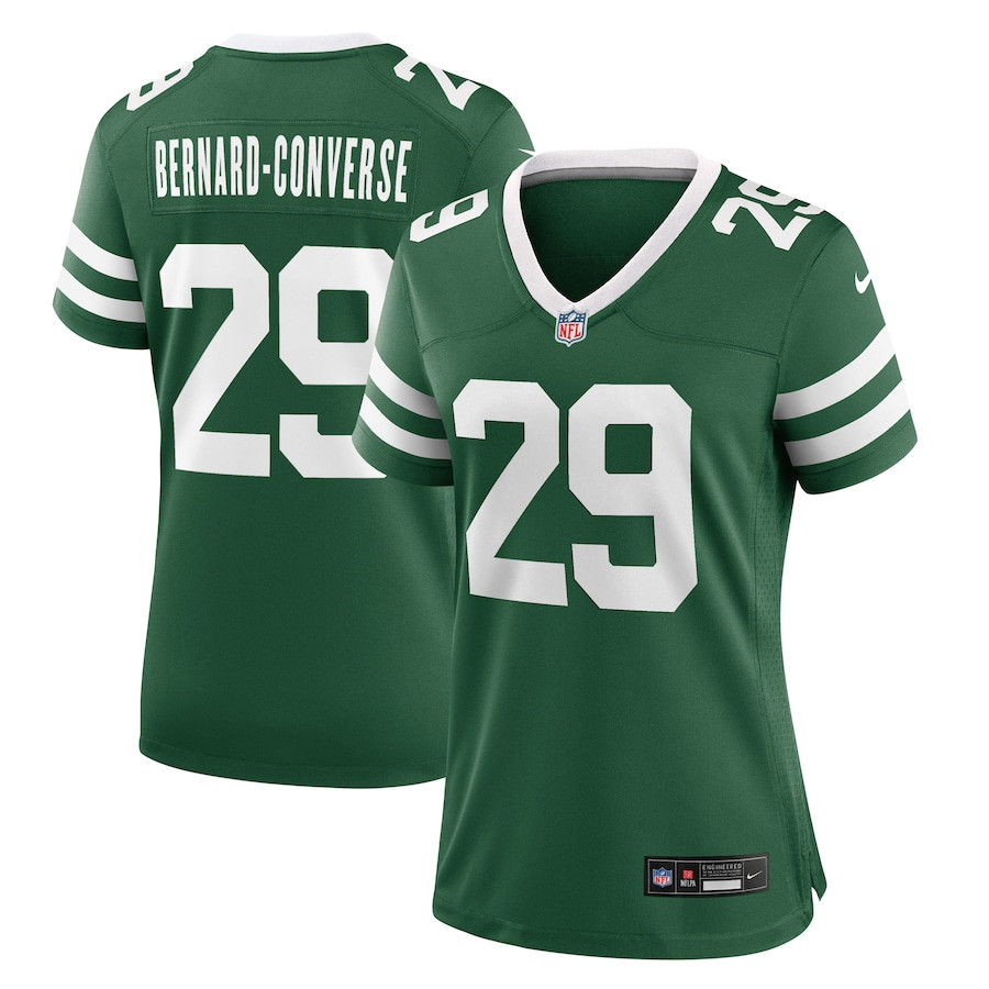 Jarrick Bernard 29 New York Jets Women's Team Game Jersey - Legacy Green JS7802 Saliibo