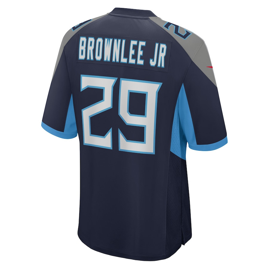 Jarvis Brownlee Jr. 29 Tennessee Titans Game Men Jersey - Navy JS2744 Saliibo - Image 3