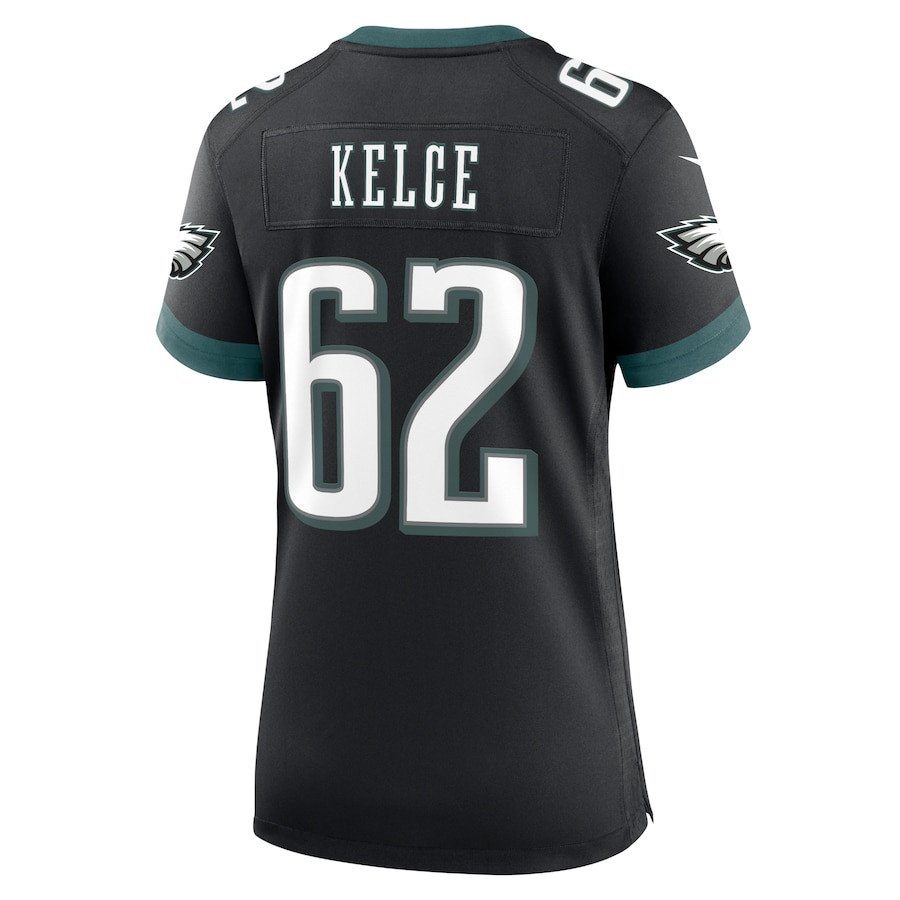 Jason Kelce 62 Philadelphia Eagles Alternate Game Women Jersey - Black JS6195 Saliibo - Image 3