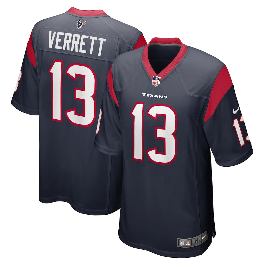 Jason Verrett 13 Houston Texans Game Men Jersey - Navy JS5658 Saliibo