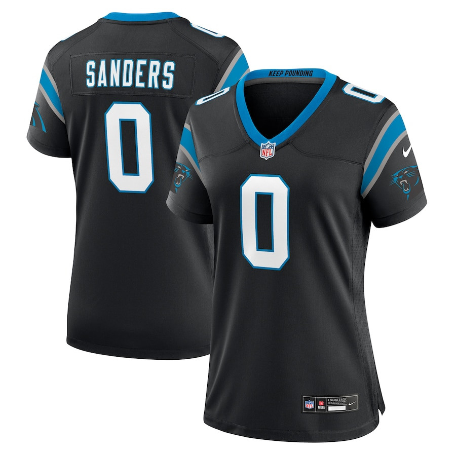 Ja'Tavion Sanders 0 Carolina Panthers Women's Game Jersey - Black JS6399 Saliibo