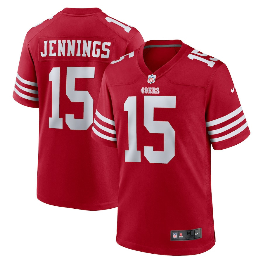 Jauan Jennings 15 San Francisco 49ers Game Men Jersey - Scarlet JS7451 Saliibo