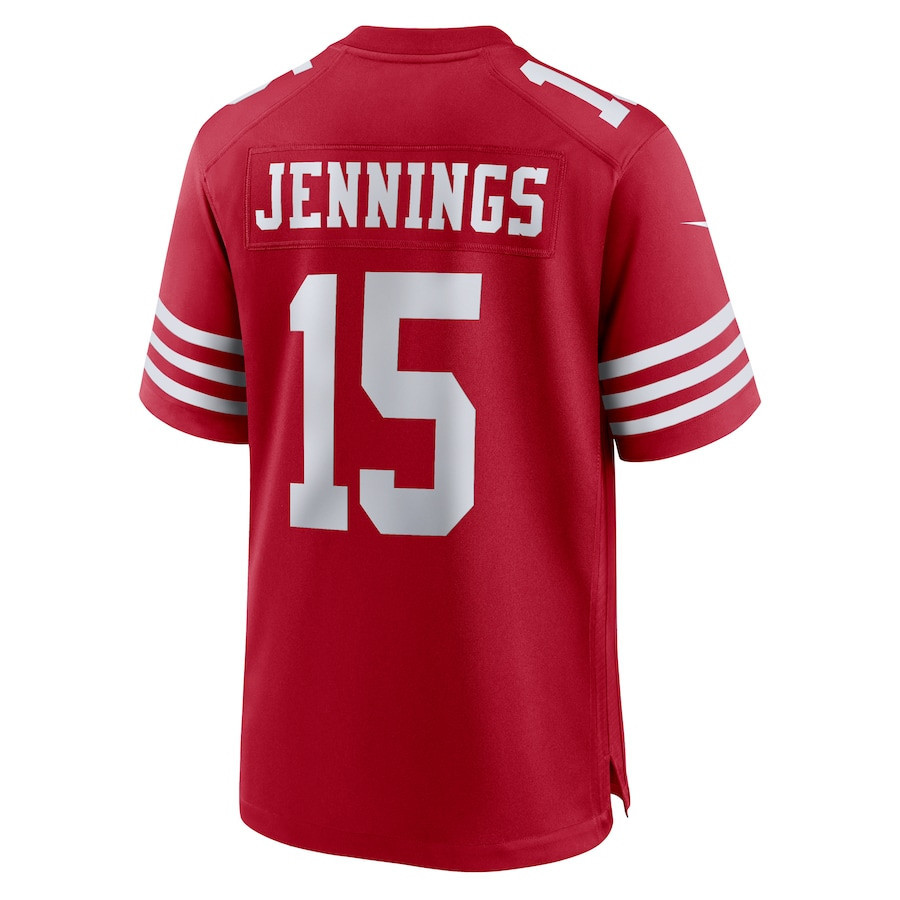 Jauan Jennings 15 San Francisco 49ers Game Men Jersey - Scarlet JS7451 Saliibo - Image 3