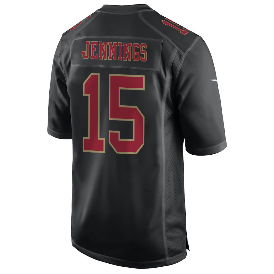 Jauan Jennings 15 San Francisco 49ers Super Bowl LVIII Patch Fashion Game Men Jersey - Carbon Black JS6665 Saliibo - Image 3