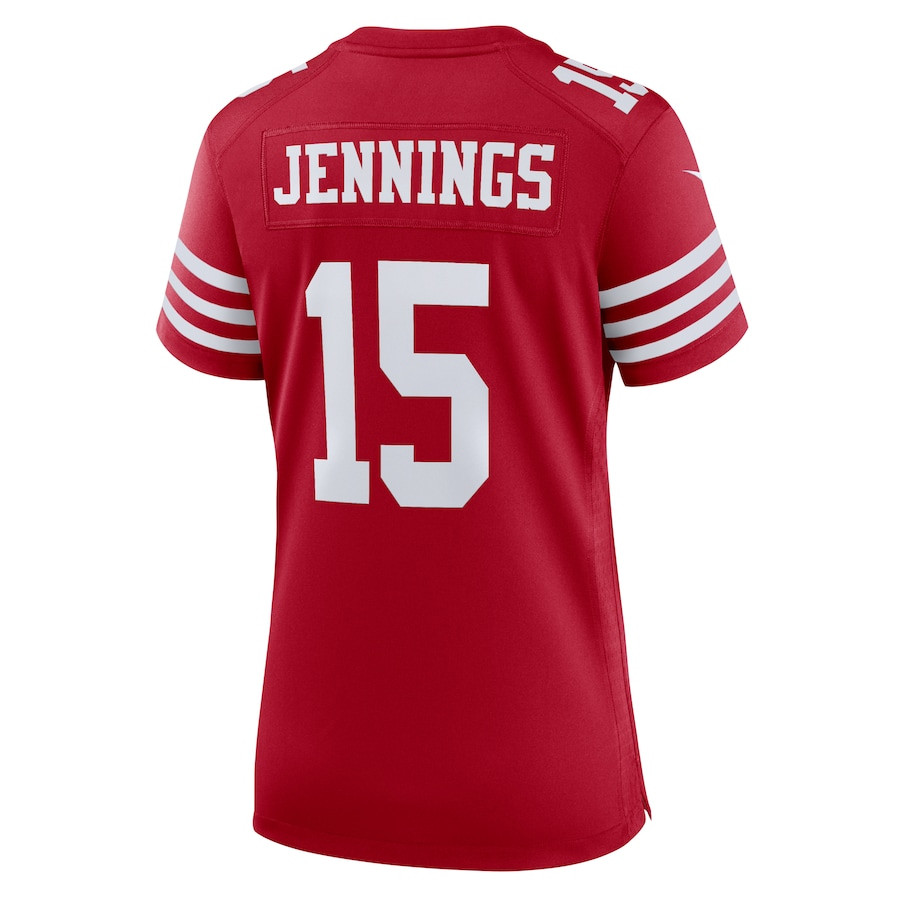 Jauan Jennings 15 San Francisco 49ers Women Game Jersey - Scarlet JS3459 Saliibo - Image 3