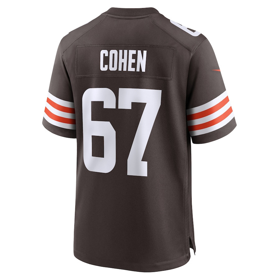 Javion Cohen 67 Cleveland Browns Team Game Men Jersey - Brown JS3187 Saliibo - Image 3