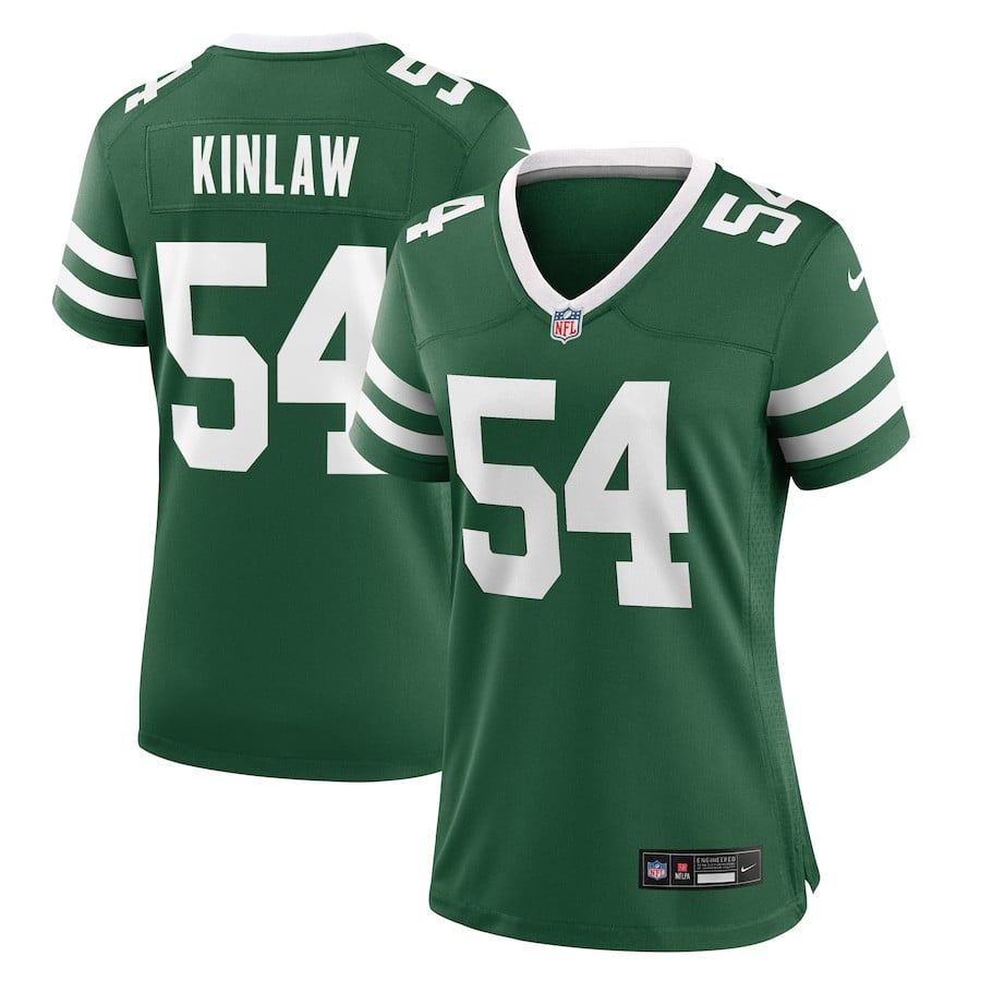 Javon Kinlaw 54 New York Jets Women's Team Game Jersey - Legacy Green JS5448 Saliibo