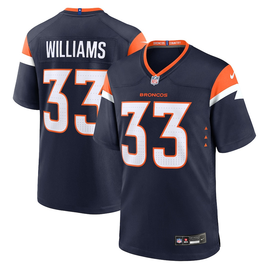 Javonte Williams 33 Denver Broncos Alternate Game Men Jersey - Navy JS5097 Saliibo