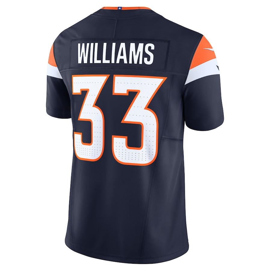 Javonte Williams 33 Denver Broncos Alternate Vapor F.U.S.E. Limited Men Jersey - Navy JS3886 Saliibo - Image 3