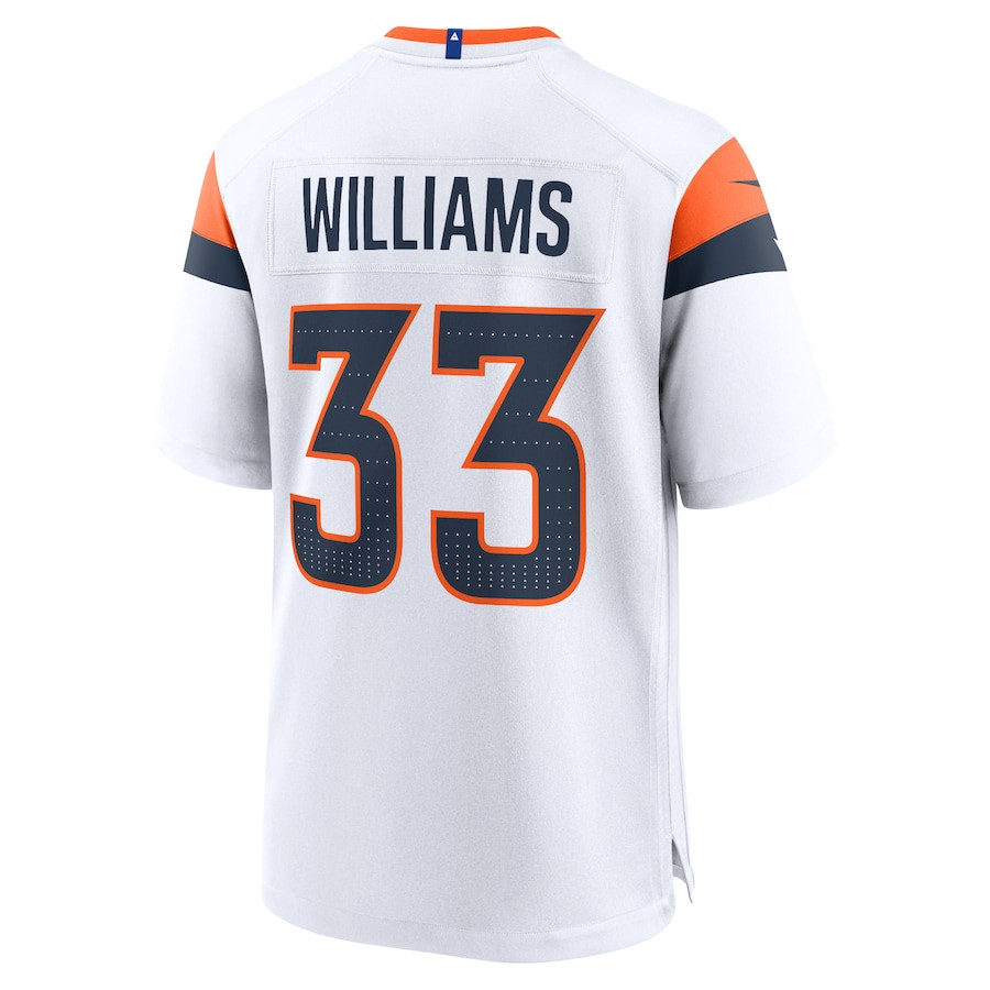 Javonte Williams 33 Denver Broncos Game Men Jersey - White JS9616 Saliibo - Image 3