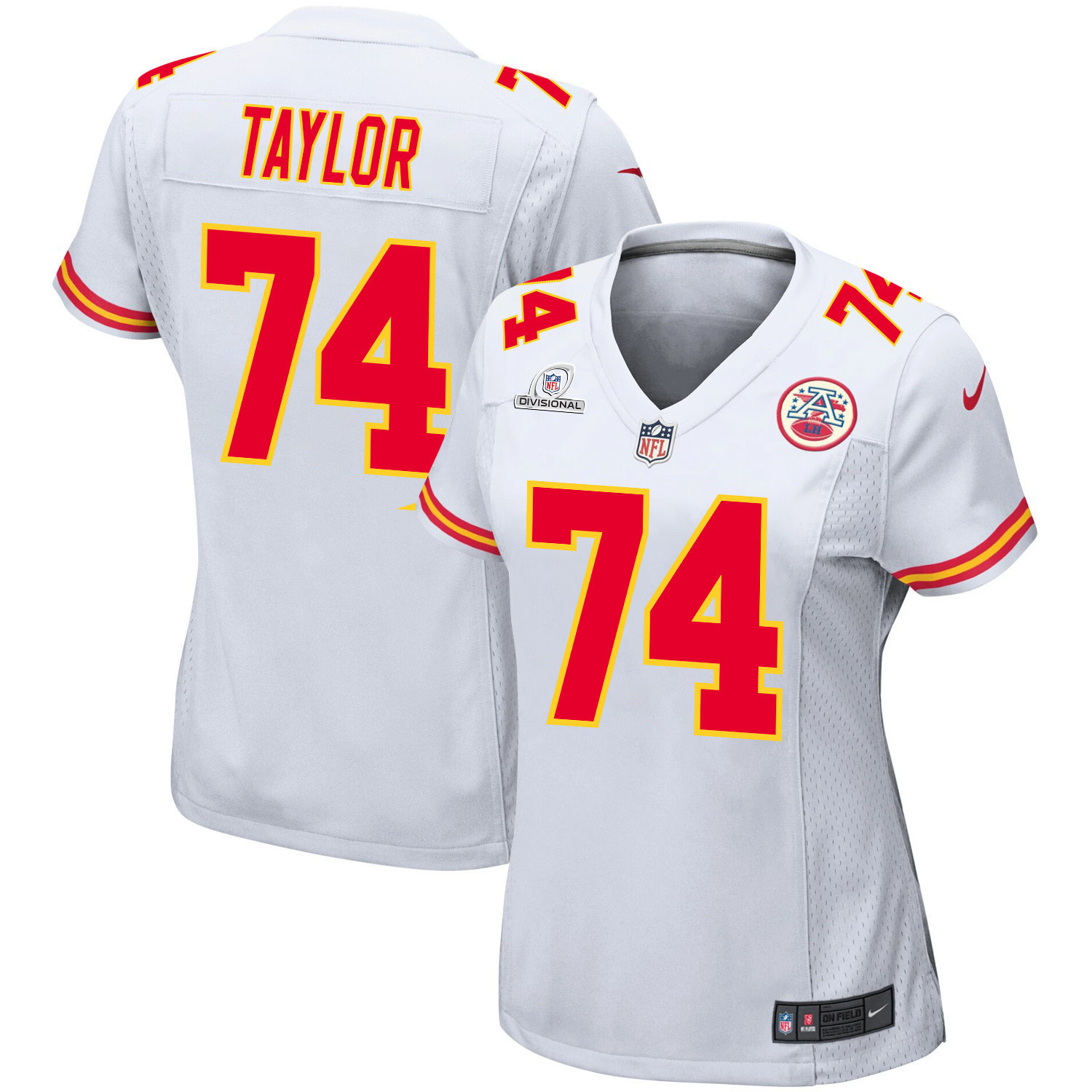 Jawaan Taylor 74 Kansas City Chiefs Super Bowl LVIII Patch Game Women Jersey - White JS6638 Saliibo