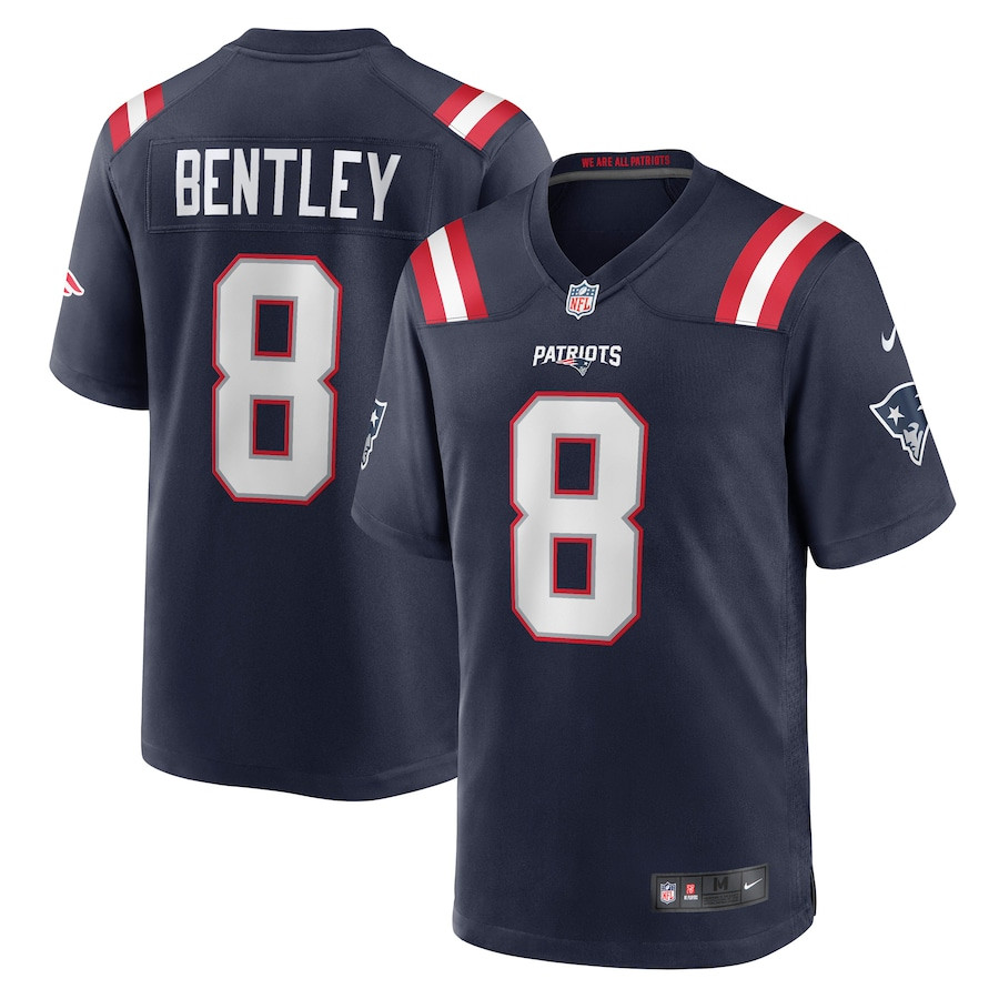 Ja'Whaun Bentley 8 New England Patriots Men Game Jersey - Navy JS9630 Saliibo